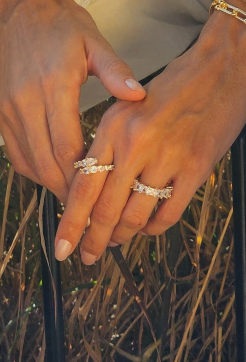 MIX DE ANÉIS LUXO COM ZIRCÔNIA l GOLD WEST