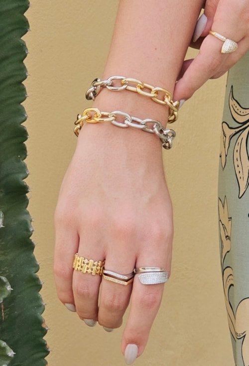 MIX DE PULSEIRAS E ANÉIS OURO E RÓDIO | WELCOME SPRING 2024