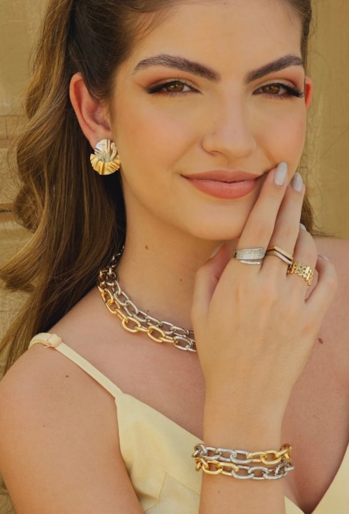 MIX DE PULSEIRAS E ANÉIS OURO E RÓDIO | WELCOME SPRING 2024