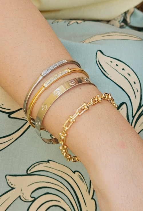 MIX COM BRACELETES CRAVEJADOS OURO E RÓDIO | WELCOME SPRING 2024
