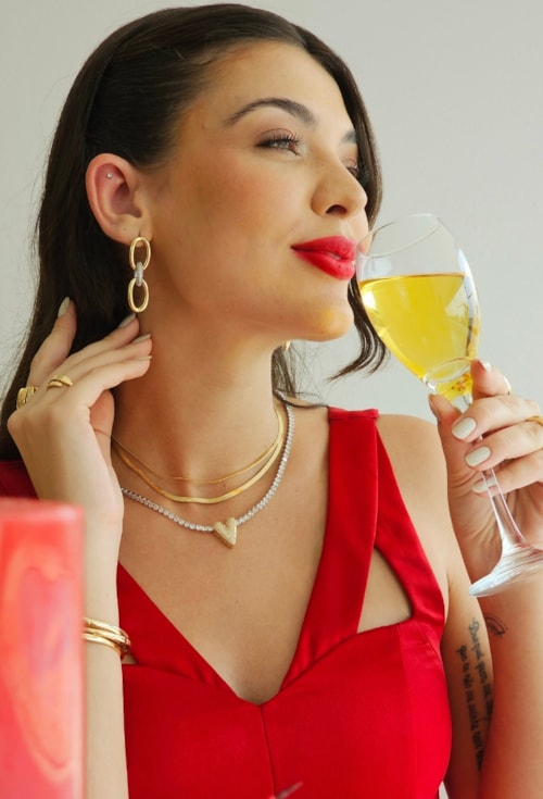 MIX COM PINGENTE DE CORAÇÃO CRAVEJADO NO OURO | CELEBRAR 2024