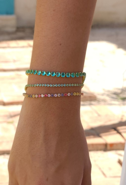MIX DE PULSEIRAS RIVIERA NO OURO l CALIFÓRNIA