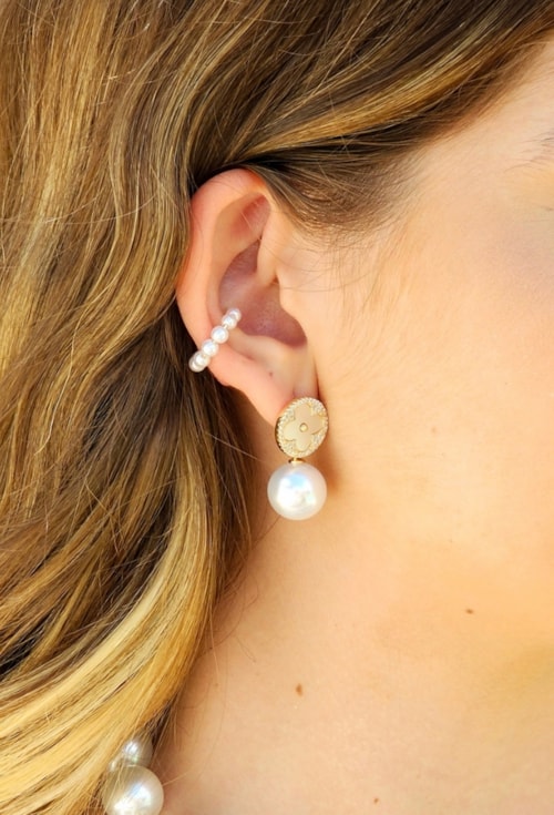 MIX DE BRINCO E PIERCING DE PÉROLA l CALIFÓRNIA