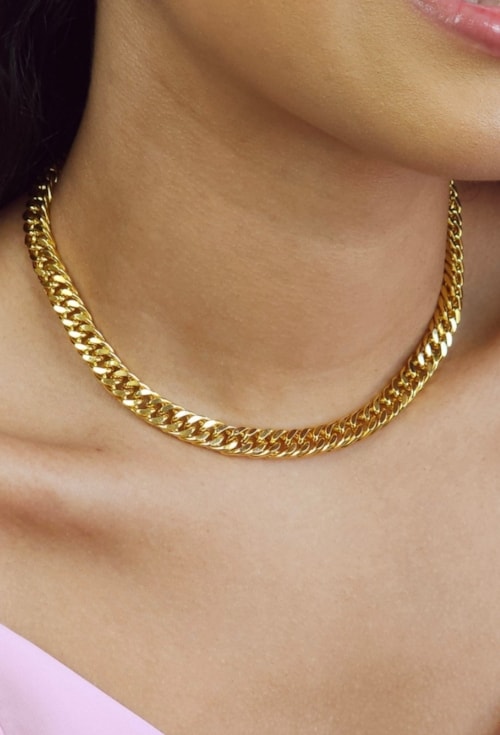 MIX DE CHOKER E PULSEIRA E BRINCO CORRENTE NO AÇO INOX DOURADO | WELCOME SPRING 2025