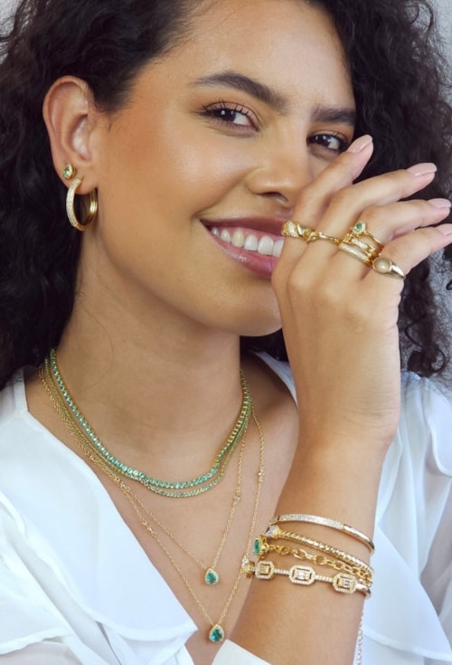 MIX PULSEIRA GOTA TURMALINA E BRACELETES CRAVEJADOS | WELCOME SPRING 2025