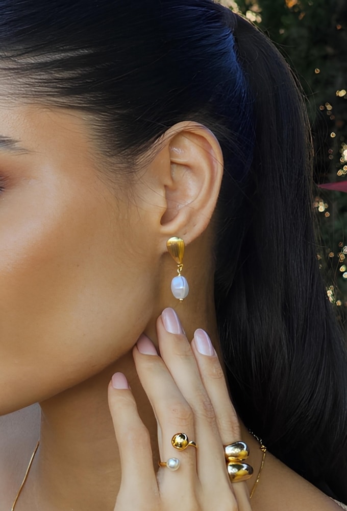MIX COM CONJUNTO DE PÉROLAS NO OURO l GOLD WEST