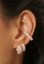 MIX DE ARGOLAS CRAVEJADAS E PIERCING DE PÉROLA l REALIZE