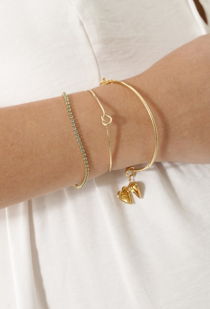 MIX DE BRACELETES COM PINGENTE E RIVIERA l AFETO