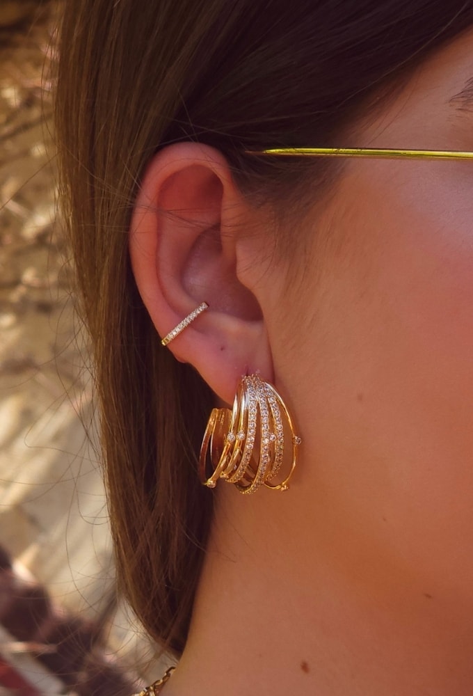 MIX DE BRINCO E PIERCING FAKE CRAVEJADOS | LA DOLCE VITA