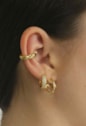 MIX DE BRINCOS DE ARGOLA CRUZADA E PIERCING NO OURO l CALIFÓRNIA