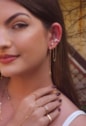 MIX DE BRINCOS E PIERCING FAKE CRISTAL | LA DOLCE VITA