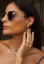 MIX PIERCING LISO COM BRINCO INSPIRAÇÃO CRAVEJADO l ESSENZA