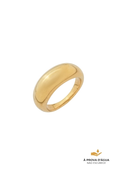ANEL ABAULADO EM AÇO INOX DOURADO AN558-AD