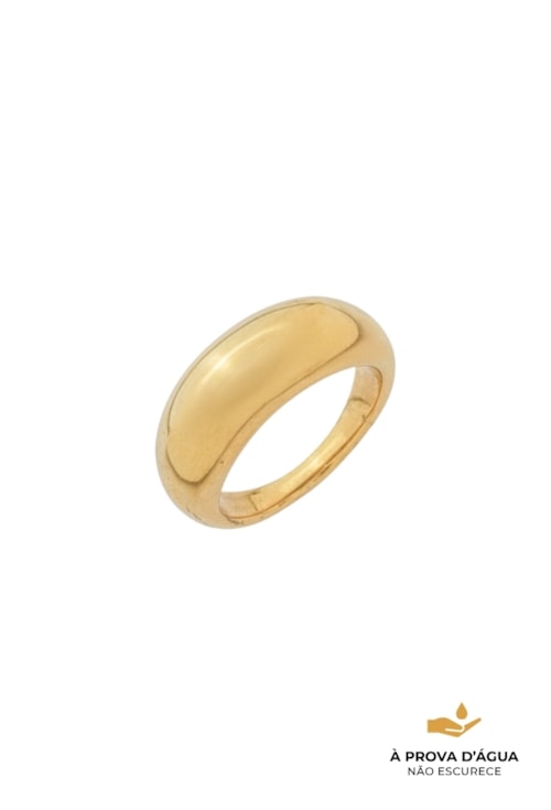 ANEL ABAULADO EM AÇO INOX DOURADO AN558-AD