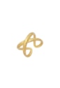 ANEL AJUSTÁVEL COM DESIGN EM X DOURADO AN559-AD