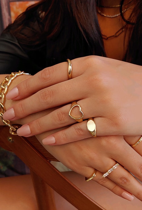 ANEL AJUSTÁVEL DE DEDINHO NO OURO AN295-O ANEL AJUSTÁVEL DE DEDINHO NO OURO AN295-O