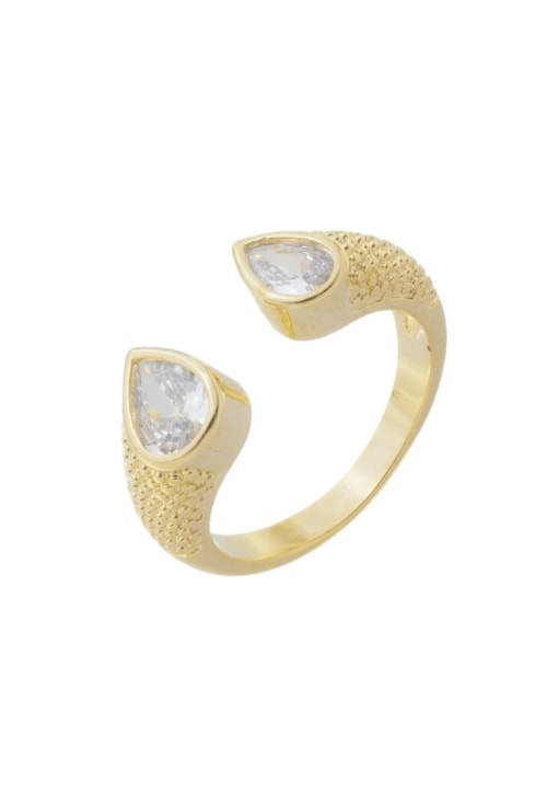 ANEL AJUSTÁVEL TEXTURIZADO COM ZIRCÔNIA CRISTAL AN410-O ANEL AJUSTÁVEL TEXTURIZADO COM ZIRCÔNIA CRISTAL AN410-O