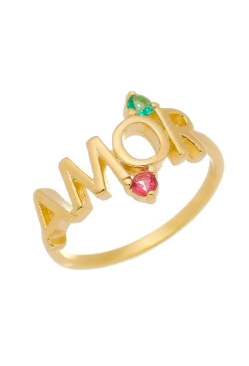 ANEL AMOR COM ZIRCÔNIA COLORS AN128-O