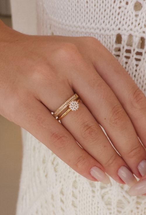 ANEL APARADOR CRAVEJADO NO OURO AN471-O ANEL APARADOR CRAVEJADO NO OURO AN471-O