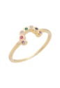 ANEL CRAVEJADO COM ZIRCÔNIAS COLORS AN024-O