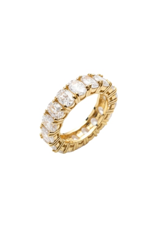 ANEL CRAVEJADO COM ZIRCÔNIAS OVAIS EM TODA VOLTA AN563-O