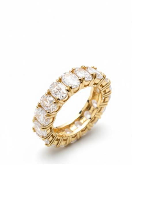 ANEL CRAVEJADO COM ZIRCÔNIAS OVAIS EM TODA VOLTA AN563-O ANEL CRAVEJADO COM ZIRCÔNIAS OVAIS EM TODA VOLTA AN563-O