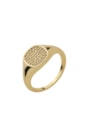 ANEL CRAVEJADO CRISTAL NO OURO AN495-O
