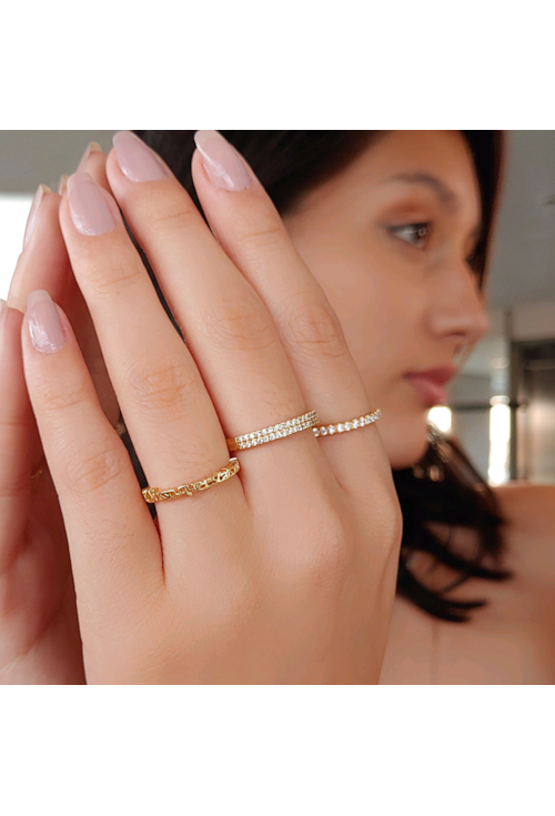 ANEL CRAVEJADO NO OURO AN122-O