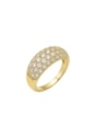 ANEL CRAVEJADO OVAL COM ZIRCÔNIAS OURO AN620-O