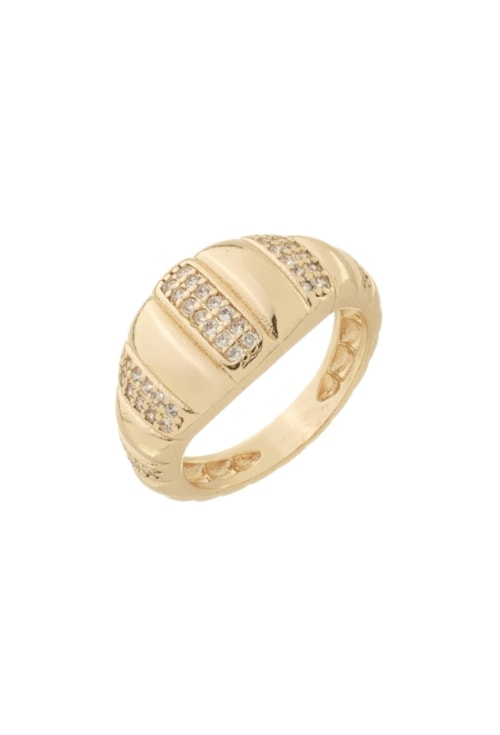 ANEL CROISSANT GRANDE CRAVEJADO NO OURO AN436-O ANEL CROISSANT GRANDE CRAVEJADO NO OURO AN436-O