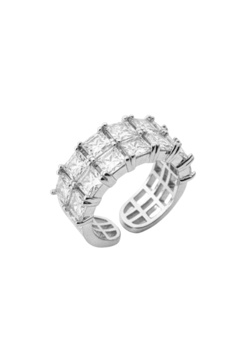 ANEL DUPLO COM ZIRCÔNIAS RETANGULARES CRAVEJADAS AN565-R