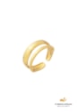ANEL DUPLO LISO AJUSTÁVEL EM AÇO DOURADO AN578-AD