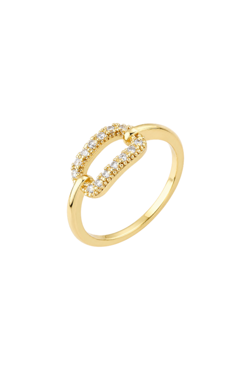 ANEL ELO OVAL CRAVEJADO COM ZIRCÔNIAS AN647-O