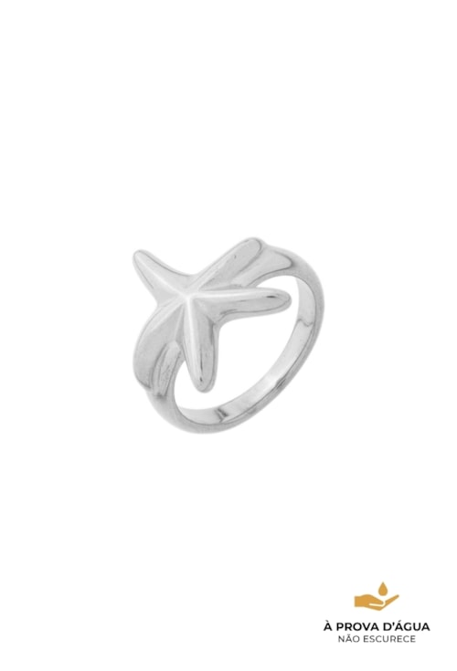 ANEL ESTRELA DO MAR EM AÇO INOX POLIDO AN577-A