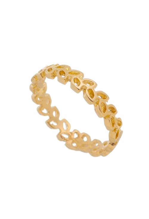 ANEL FOLHAS DE OLIVEIRA NO OURO AN001-O