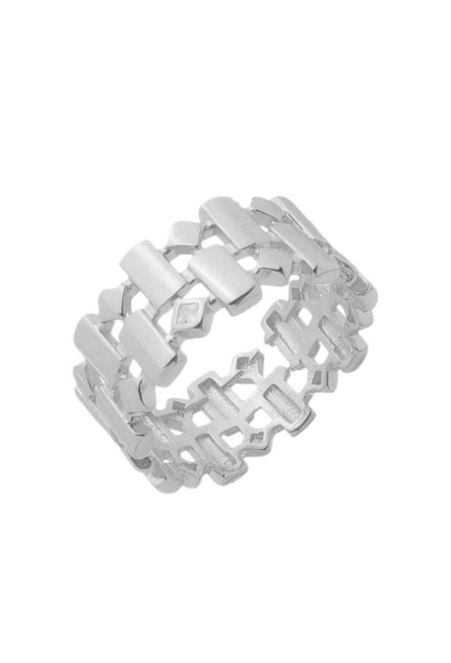 ANEL GEOMÉTRICO COM ZIRCÔNIA CRISTAL AN427-R