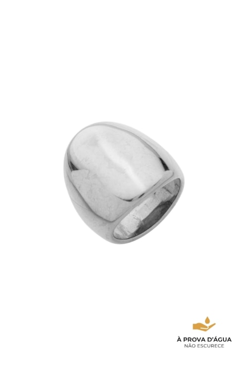 ANEL GROSSO OVAL AÇO INOX POLIDO AN617-A