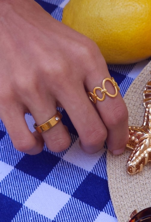 ANEL INSPIRAÇÃO COM PONTO DE LUZ DOURADO AN591-AD