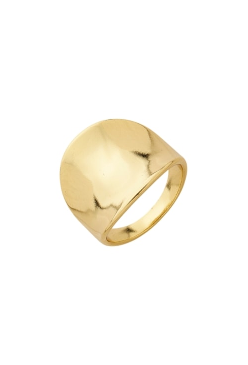 ANEL LISO CURVADO NO OURO AN528-O