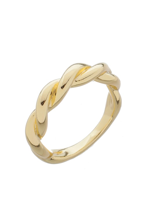 ANEL LISO TORCIDO NO OURO AN270-O