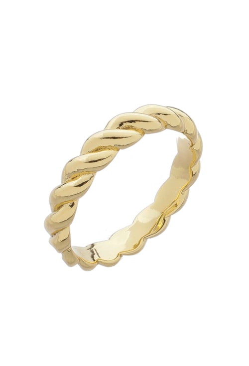 ANEL LISO TORCIDO NO OURO AN273-O