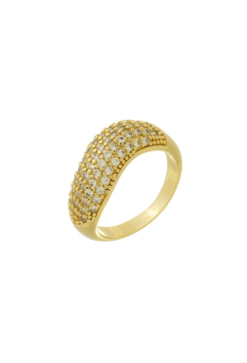 ANEL LUXO ABAULADO CRAVEJADO NO OURO AN420-O ANEL LUXO ABAULADO CRAVEJADO NO OURO AN420-O