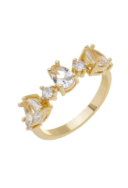 ANEL LUXO CRAVEJADO NO OURO AN263-O