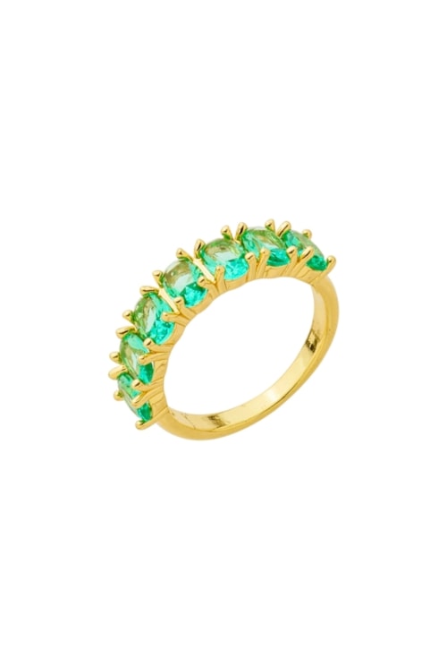 ANEL MEIA ALIANÇA OVAL CRISTAL TURMALINA OURO AN611-O