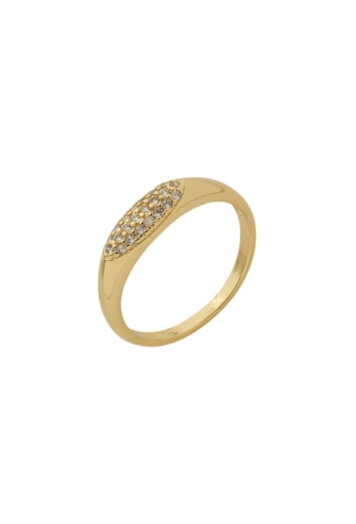 ANEL MINIMALISTA CRAVEJADO NO OURO AN497-O