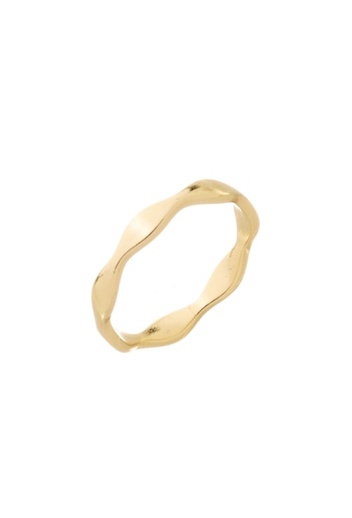 ANEL MINIMALISTA ONDULADO NO OURO AN470-O