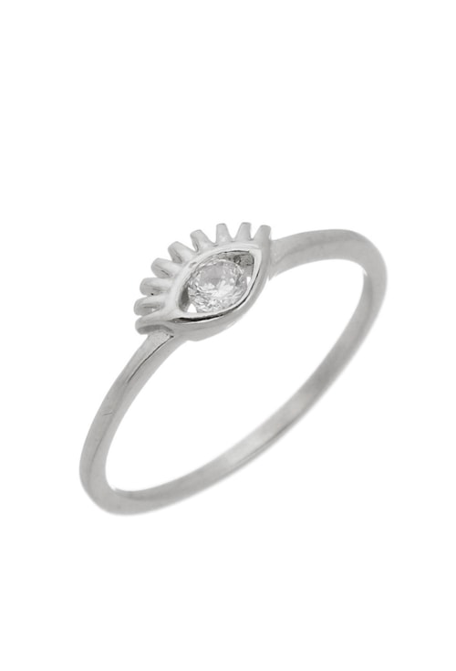 ANEL OLHO GREGO COM ZIRCÔNIA CRISTAL AN045-R