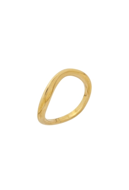 ANEL ONDA EM AÇO INOX DOURADO AN560-AD