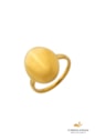 ANEL OVAL LISO AÇO INOX DOURADO AN603-AD