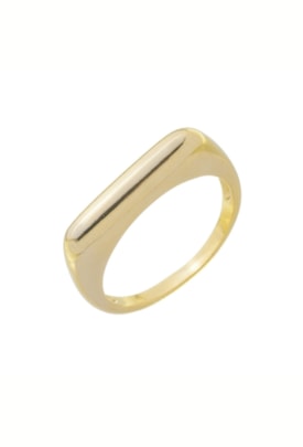 Produto ANEL QUADRADO ABAULADO LISO NO OURO AN400-O